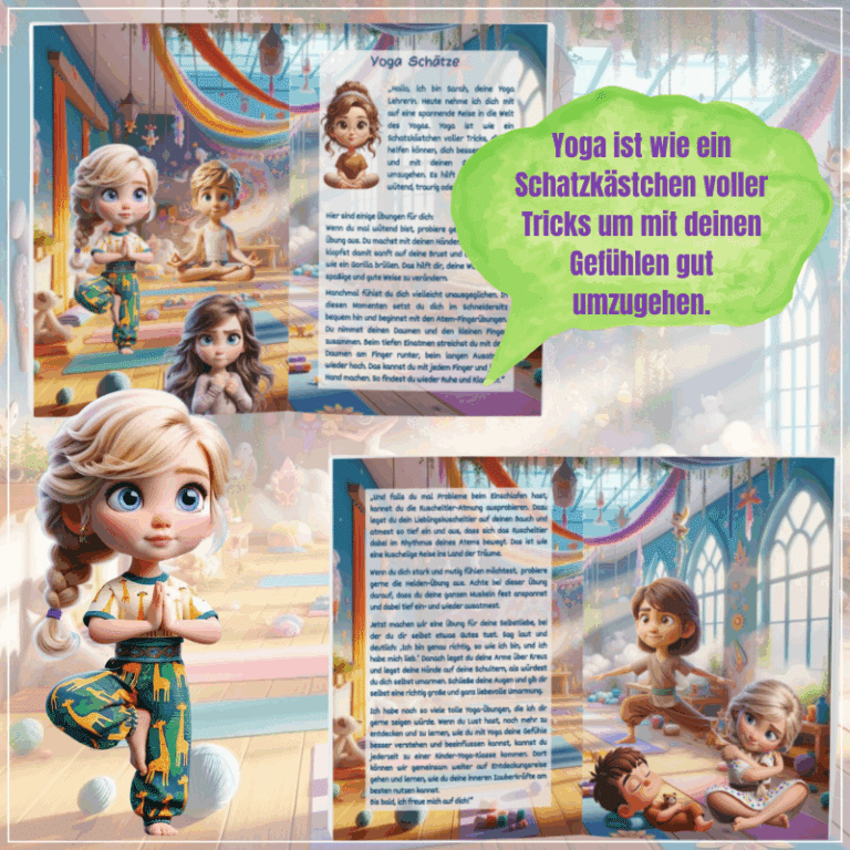 In meinem Kinderbuch für Mädchen- spielerisches Yoga für Mädchen