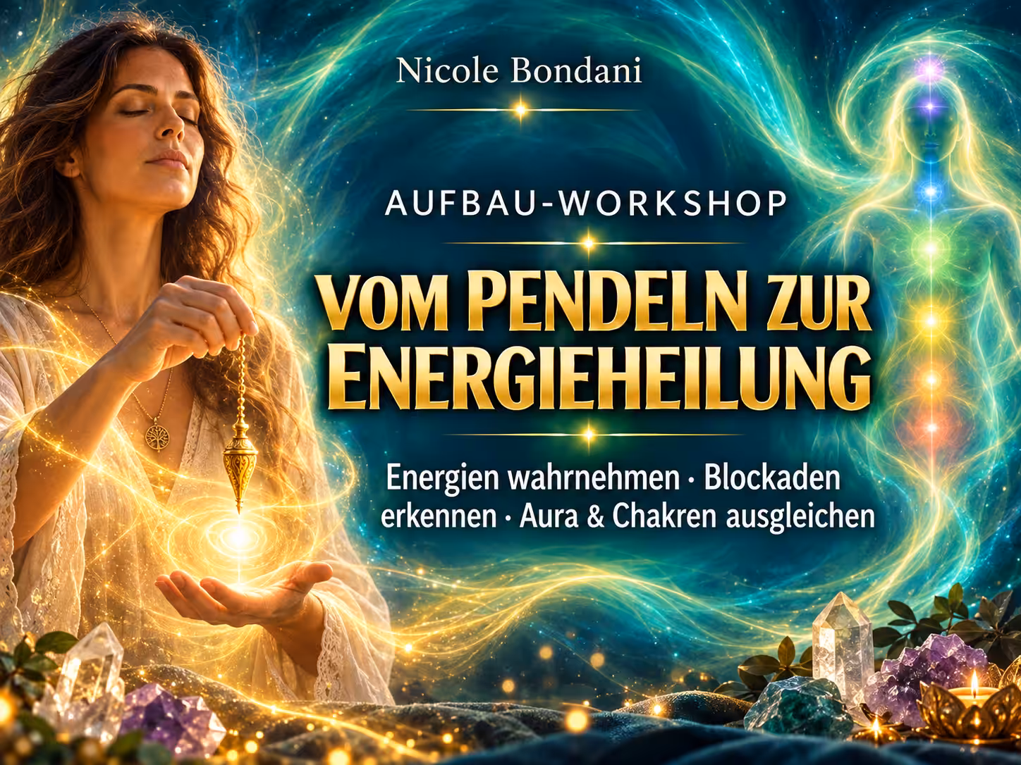 Energieheilung und Pendeln mit Nicole Bondani lernen, Live-Workshop über Zoom
