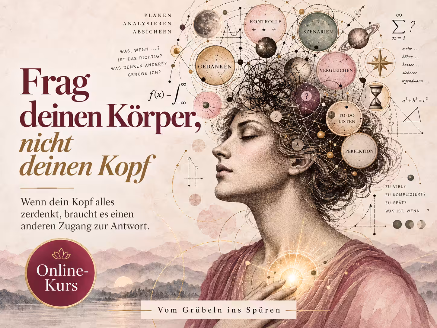 Online-Kurs Vom Grübeln ins Spüren: frag deinen Körper, nicht deinen Kopf, von Nicole Bondani